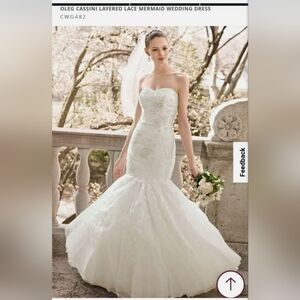 Oleg Cassini Cleaned and boxed Mermaid wedding dress